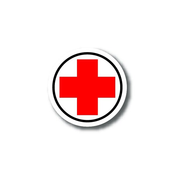 Ergomat 16in CIRCLE SIGNS - First Aid Cross DSV-SIGN 256 #3079 -UEN - main